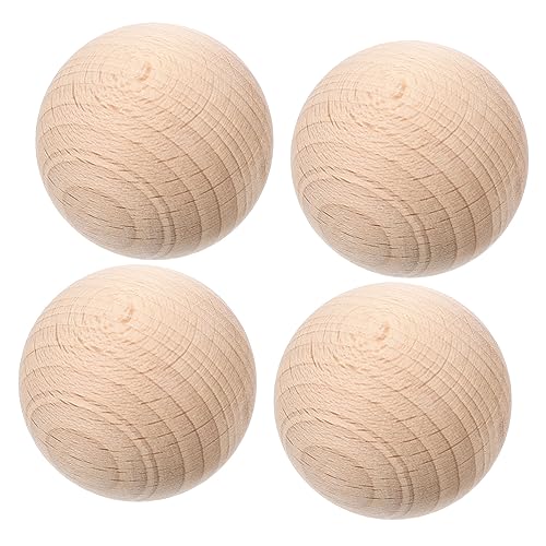 HANABASS 4 Stück Krocket Sport im Freien Ball Fasching Spiele outdoorspielzeug spielsachen für draußen Spaßige Bocce Kugeln Outdoor Spiele rollende Boccia Rollen Boccia Holz