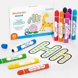 Shuttle Art Dot Markers, 10 farbige Kinderstifte auswaschbar, Bingo marker für Kinder, Bingo Stempelstifte Dabber Pen mit ungiftiger Tinte auf Wasserbasis, Punkt Marker Set