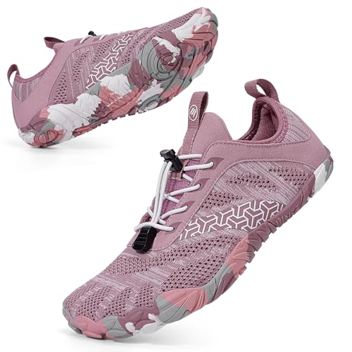 BibHoly Barfuss Schuhe Damen Herren Barfußschuhe, Leicht Atmungsaktiv Traillaufschuhe rutschfest Fitnessschuhe für Fitnessstudio und Outdoor-Aktivitäten