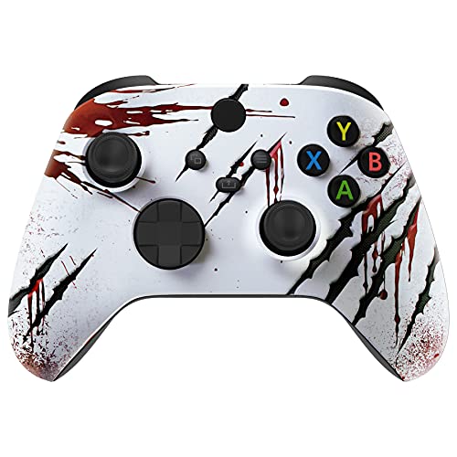 eXtremeRate Front Gehäuse Case für Xbox Series X&S Controller, Vorderseite Hülle faceplate Cover Skin Shell Zubehör für Xbox Core Controller(Wild Attack)-Kein Controller