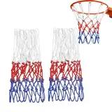 2 Stück Basketball Netz Wetterfest,Basketballnetz Outdoor Wetterfest,Standard Größe Nylon Basketballkorb Netze,für Standard Größe BasketballKorb,Netz für Basketballkorb Outdoor