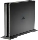 LeSB Playstation4 PS4 Slim Standfuß Vertical Stand für Playstation 4 Slim, mit Stabiler Fuß und Lüftungsschlitzes Design zur sichere Aufbewahrung der Konsole(Schwarz)