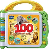 VTech Baby Mein 100-Wörter-Buch: Tiere – Interaktives Bildwörterbuch zum Lernen erster Wörter – Tierbuch mit 12 bilingualen Seiten in Deutsch-Englisch – Für Kinder von 2-5 Jahren