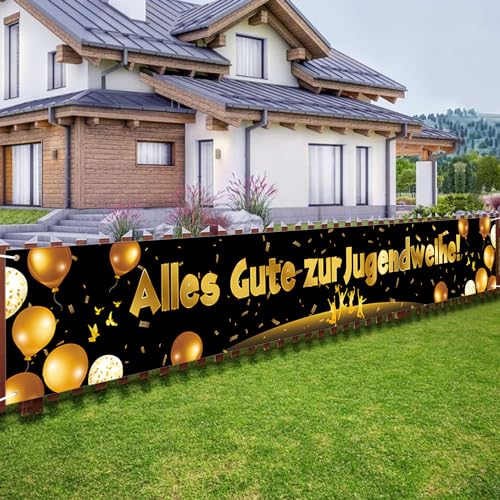 Jugendweihe Deko Jugendweihe Banner 270x 40cm Meine Jugendweihe Alles Gute zur Jugendweihe Junge Mädchen Party Dekoration