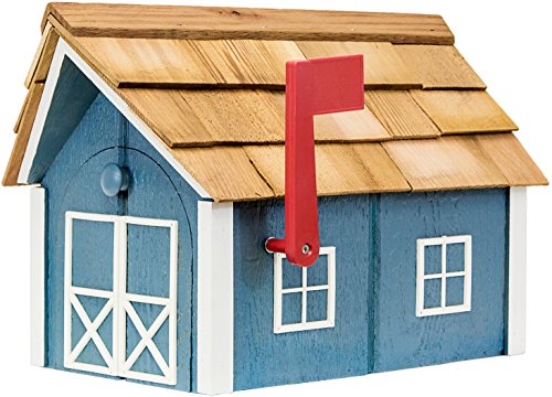 bemalt amischen Postfach mit Zedernholz Dach und Fenster & Tür Trim