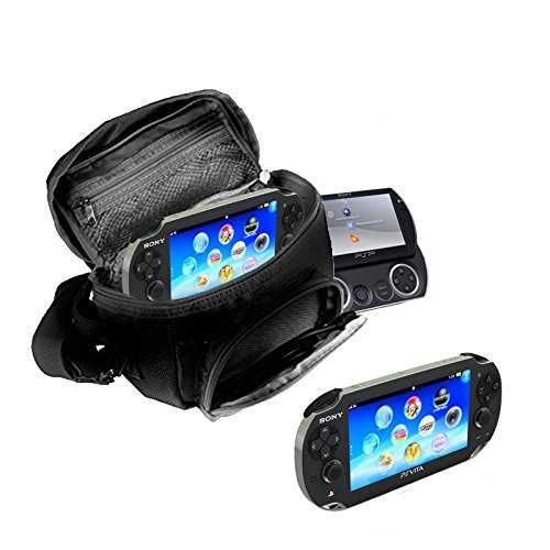 Orzly - Spiele & KONSOLEN (Reise-) Tasche für die Sony PSP Konsolen. mit speziellen Fächern für die Aufbewahrung von Spielen und Zubehör - Schwarz