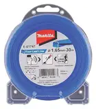 Makita E-01747 Mähfaden Four-Leaf 1,65 mm x 30 m, Trimmerfaden, Nylon, blau, geräuschreduziert, erhöhte Laufzeit, speziell für Akku-Rasentrimmer und Akku-Freischneider