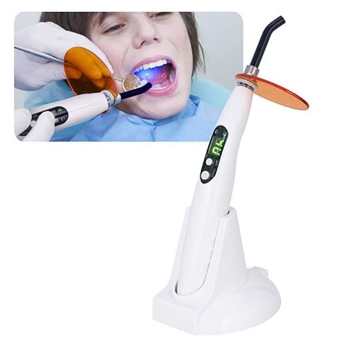 5W Dental LED Curing Licht Funklampe, 1200Mw Zahnmedizinische Zahnarzt Polymerisationslampe Woodpecker Stil mit DREI Arbeitsmodi, Bleaching-TIPP für LED-Lichthärtungslampe