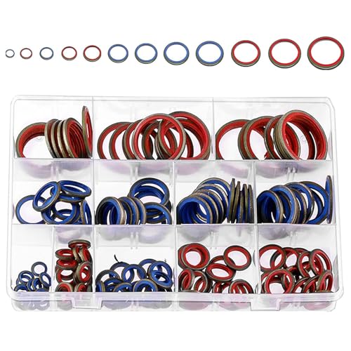 Tkxjry M6-M30 Dichtring, Ölablassschraube Dichtring, Dichtungsringe, Hydraulik Dichtringe, Bonded Seal Dichtring, Ölring Ablassschraube Dichtung, Unterlegscheiben mit Gummilippe, für Kraftstoffzubehör