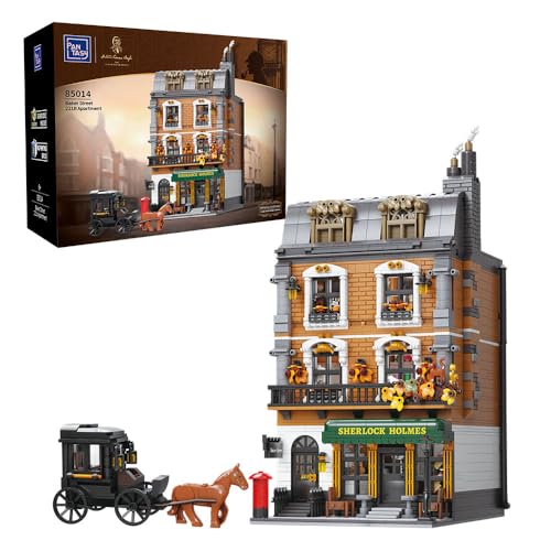 PANTASY Baker Street 221B Das Gebäude Erwachsenen-Bausatzmodell für Bausteine, Sammlerstücke der Architektur von Sherlock-Holmes-Fans modulares Ziegelset für kreatives Montagespielzeug