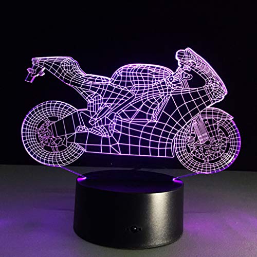 LEDMOMO 3D Lampe Nachtlicht Stimmungslicht Tischlampen Motorrad