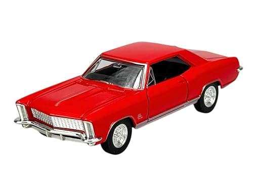 Welly Modell Auto Kompatibel mit 1965 Buick Riviera Gran Sport Rot ca 1/34-1/39 Metal Modell Auto Die Cast Neu im Kasten