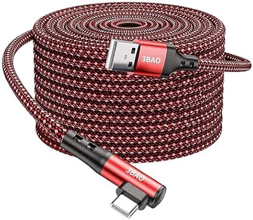 Extra langes USB C Kabel 5M, PS5 Controller Ladekabel Geflochtenes USB Typ C Ladekabel Kompatibel mit Samsung Galaxy S20/S10/S9, Huawei, PS5, Xbox Serie X/S Controller, Switch Pro Controller(grau)