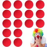 16 Stück Clownsnasen Aus Schaumstoff,Clownsnasen Rot,Clownsnase,Clown Nase,Clownnasen Rot,Falsche Nasen In Rot,Clown-Nase,Schaumstoff Nase,für Fasching, Karneval oder andere Mottopartys(Ø 5cm)