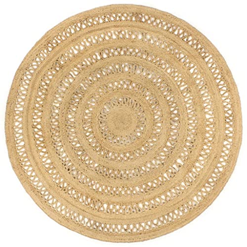 BOWEKAM Home & Garden-Handgefertigter Teppich, geflochtene Jute, 180 cm, Möbelauswahl