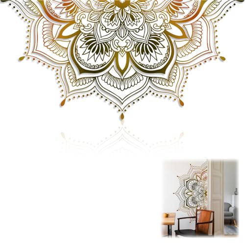 Wandtattoo Blumen Wandaufkleber Mandala Selbstklebend Wandsticker Schlafzimmer Gold Fensterbilder Wandtattoo Wohnzimmer Badezimmer Sofa Fenster Wanddeko