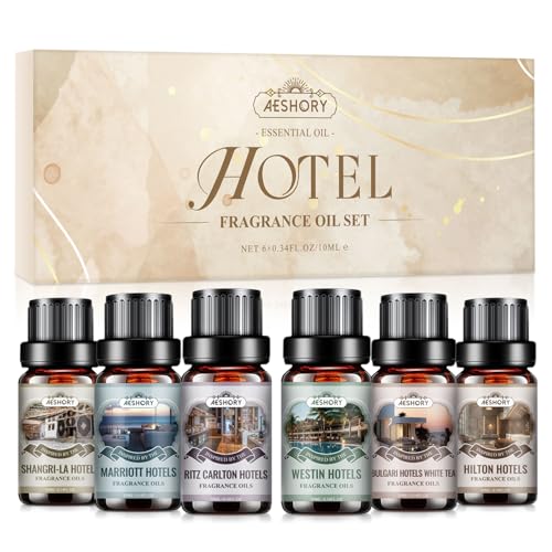 AESHORY Hotel Ätherische Öle Set, Luxus Aroma Diffuser Öl Duftöl für Luftbefeuchter, Kerzenherstellung