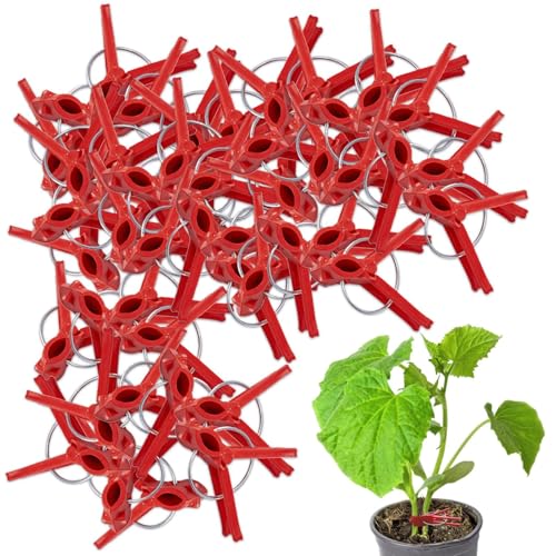 Pflanzen-Veredelungsclip – Befestigungsklemme für Gemüseveredelung – Zimmerpflanzen-Setzling-Befestigungswerkzeug für Tomaten-Wassermelone, Auberginen-Unterstützung