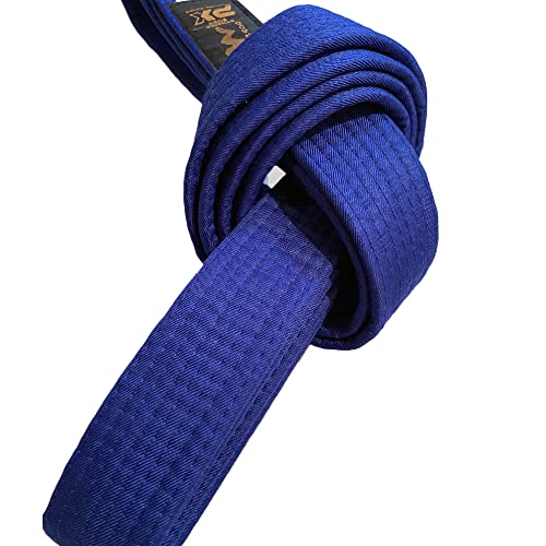 TEKKA BUDO Kampfsport Gürtel - Blau 300 cm Länge, 4 cm Breite - Karate, Judo, Taekwondo, Jujutsu, Kickboxen, Ninjutsu, Blaugurt