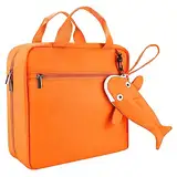 Tasche für Tiptoi Stift und Tiptoi Bücher Starterset, mit Tragbares Hai Hülle für Tiptoi Stift, Platz für 10 bis zu 12 Bücher, Transporttasche für Tiptoi Puzzle und Zubehör, Orange