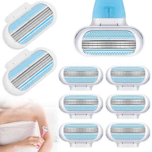 Venus Smooth Ersatzklingen Damenrasierer, 10er-Pack, Venus rasierklingen damen,3 Von Schutzkissen Umgebene Klingen, Die Sich Der Körperkontur Anpassen,Kompatibel Rasierklingen venus damen