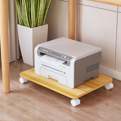 Unter Schreibtisch Druckerständer mit 4 Lenkrollen, Rollender Kopierständer, CPU-Halterung, Pflanzenschublade, neben Schreibtischaufbewahrung, mobile Faxmaschine, Scannerregal für Home Office (45 x 30
