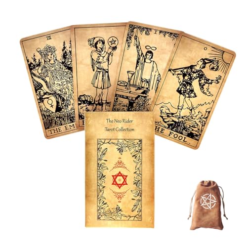 Generisch Die Neo Rider Tarot-Karten,The Neo Rider Tarot Cards,with Bag,Party Game,Wahrsagerei