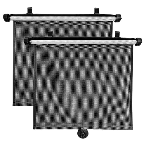 Auto Fenster Sonnenblende 2Pcs Auto Versenkbare Sonnenschutz Vorhang 15 Zoll Wärme-Isolierende Seite Fenster Vorhang Mit Saugnapf Teleskop Sonnenschutz Blockieren Auto Frontscheibe Sonnenschutz