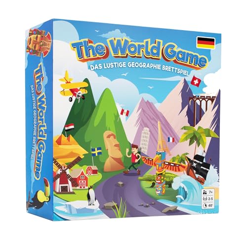 The World Game - Lustiges Geographie Brettspiel - Welt Lernspiel für Kinder & Erwachsene - Coole Geschenkidee für Jungen & Mädchen im Teenageralter - Deutsche Version