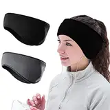 2pcs Winter Sport Kopfband Sport Ohrenschützer,Stirnband Ohrenwärmer,Optimalen Ohr Wärmer Ohrenschutz,Headband für Damen und Herren Außeneinsatz Sport Fitness （Schwarz + Grau）