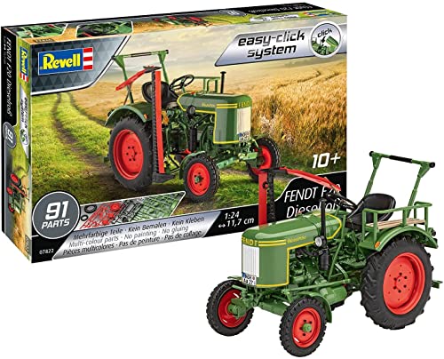 Revell 7822 RV Fendt F20 Dieselroß 1:24 Bulldog Fahrzeug Modellbau, grün, 11,7 cm