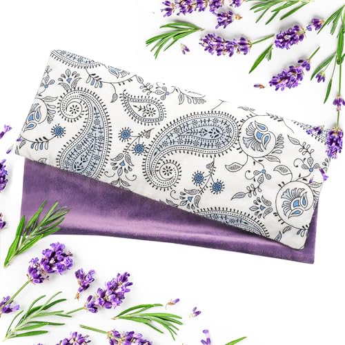 Hihealer Augenmaske mit zusätzlichen Bezug – Lavendel-Aromatherapie Gewichts-Augenmaske für Schlaf, Yoga, Meditation, Selbstpflege – Entspannungsgeschenk Weihnachtsgeschenke für Frauen Mütter