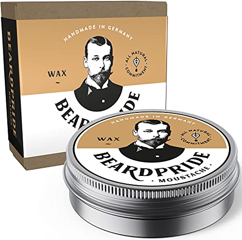 BEARDPRIDE Bartwachs Männer I Bart Wax Herren I Original Bart Wachs zum Formen des Schnurrbarts I Beard Wax aus Bienenwachs I Bartwichse Schnurrbart I Bart Geschenke