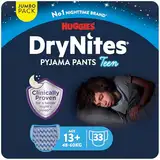 Huggies DryNites Nachtwindeln bei Bettnässen, für Jungen ab 13 bis ca. 17 Jahre (48-60 KG), 33 Stück (3x11), Jumbo-Monatspack, Windel-Pants XL