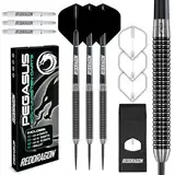 RED DRAGON Pegasus 24 Gramm-Professionelles Tungsten-Steeltip-Dart-Set mit Flights, Schäften (Shafts) und Brieftasche