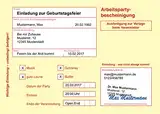 40 bis 150 Einladungskarten Geburtstag, diverse Motive, zum selber Bedrucken, professionelle Vorlagen, originell, witzig, individuell (100 Motiv Krankenschein)