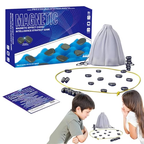 Kampfschach Mit Magneteffekt, Magnetisches Schachspiel Set, Lustiges Tisch-Magnetspiel, Pädagogisches Damespiel, Partyzubehör Für Familientreffen.