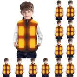 Battnot Heizweste Kinder Beheizbare Weste Kinder USB Lade Weste Elektrische Beheizte Weste Beheizbare Jacke Heizweste Beheizte Jacke Waschbar Schule Skifahren Winter Heizweste Outdoorweste