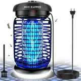 WUEAOA Insektenvernichter elektrisch mit LED Lampe, 4200V 15W UV Mückenlampe, Mückenabwehr IPX4 wasserdichte für Innen Außen, Fliegenfalle Mückenfalle für Mücken, Fliegen, Motten