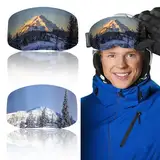 BSITSSS 2 Stück Skibrillen Schutz Überzug, Skibrillenschutz Überzug Tragbarkeit, Skibrille Schutzhülle Anti-Kratzer, Schutzhülle Skibrille, Schützt vor Kratzern, Ski Goggle Cover für Alle Schibrillen