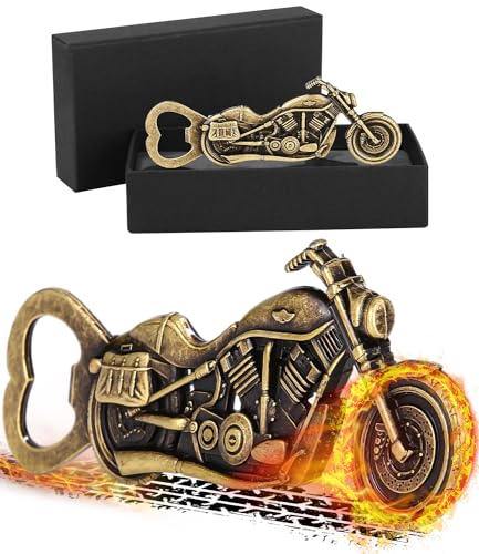 TIDEVAN Motorrad Flaschenöffner,Vintage Motorrad Bier Flaschenöffner Motorrad Bier Flaschenöffner Einzigartiges Weihnachts und Vatertagsideen Geschenke für ihn,Papa Opa Vater Ehemann mit Geschenkbox
