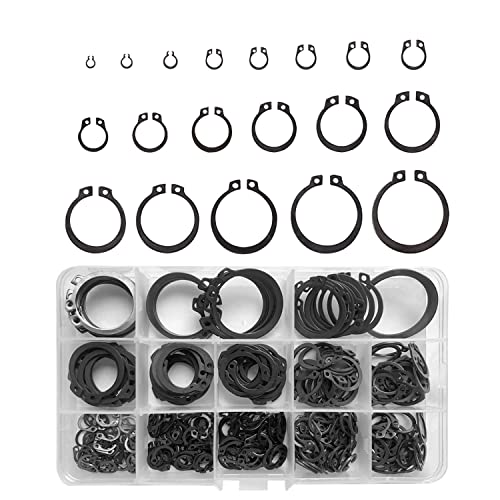 510 Stück Sicherungsringe Set, Sprengring Metall C-Clip, Seegering Sortiment 19 Typen Sicherungsscheiben Für wellen(Φ3/4/5/6/7/8/9/10/12/14/16/18/20/22/24/26/28/30/32mm)