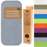 FAIR ZONE Badewannenmatte rutschfest 76x34 cm Antirutschmatte Badewanne Plastikfrei FSC Naturkautschuk 100% BPA+PVC frei Wanneneinlage in Grau