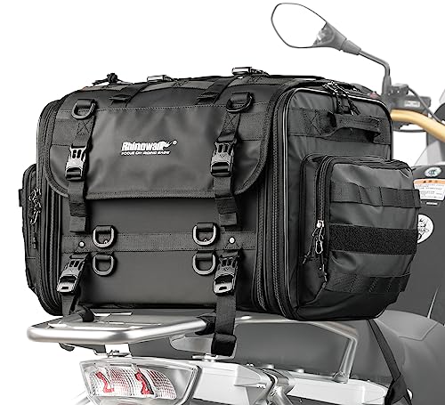 Rhinowalk Motorrad Sitztaschen 40-60L Wasserdicht Motor Rücksitztasche Gepäcktasche Hecktasche Erweiterbar Satteltasche Reisetasche