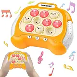 Pop Fidget it Spielzeug für Kinder Erwachsene, Pop elektronische it Spiel Licht-up Sensorische Quick Push Spiel Puzzle Geburtstagsgeschenke für Alter 8 9-12-18 Jahre alte Mädchen Jungen (Orange)