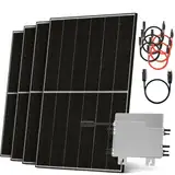 Solarway® Balkonkraftwerk 2000W komplett Steckdose - neuester 2000W Wechselrichter - Solaranlage Komplettset - 500W bifaziale Solarmodule & Deye & Zubehör