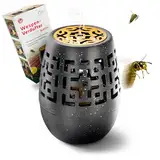 GARDIGO® Wespenverdufter Kaffee mit Duftmischung | Wespen Abwehr durch Kaffeegeruch | Zitronengras-Kräutermix für angenehmeren Geruch | Wespenschreck Wespenschutz | Räuchergefäß Wespen vertreiben