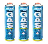 GLORIA Universal Gas-KARTUSCHEN 3 x 600ml | für Thermoflamm | Camping | Unkrautbrenner | Unkrautvernichter | Gaskocher | Gasbrenner | Abflammgerät | Universal-Druckgasdose | 70% Butan, 30% Propan