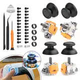 4 Stück Hall Effekt Sticks Kompatibel mit Play Station 5 PS5 Kontroller mit 4 Stück Daumenkappe Thumbstick Reparatur Kit Ersatz 3D Analog Sensor Joystick für PS5