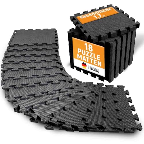NEOLYMP Bodenschutzmatte Fitness - Gummimatte für Sportgeräte, extra dicker und robuster Sportboden - Puzzlematte Boden, Gymnastikmatte, Sportmatte